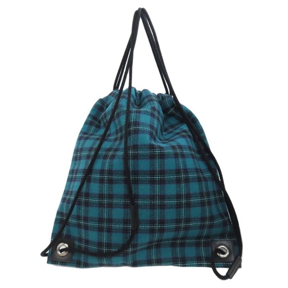 Jimmy Choo Knapsack Check Pattern Studs Backpack Daypack Canvas Women's - Picture 2 of 11